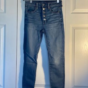 High rise x-short jeans